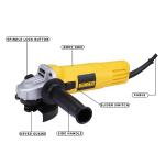 DEWALT DW802-IN, 850W, 4'' (100mm) Heavy Duty Angle Grinder Engineered For Heavy Duty Applications with Spindle Lock and Slide switch