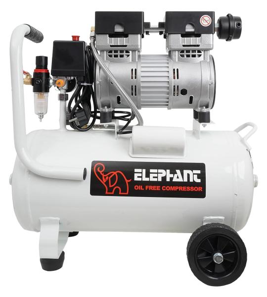 Elephant 30 Litres Oil Free and Noiseless Air Compressor with 1 HP Copper Winding Motor and 8 Bar Max. Pressure (AC-30DC)