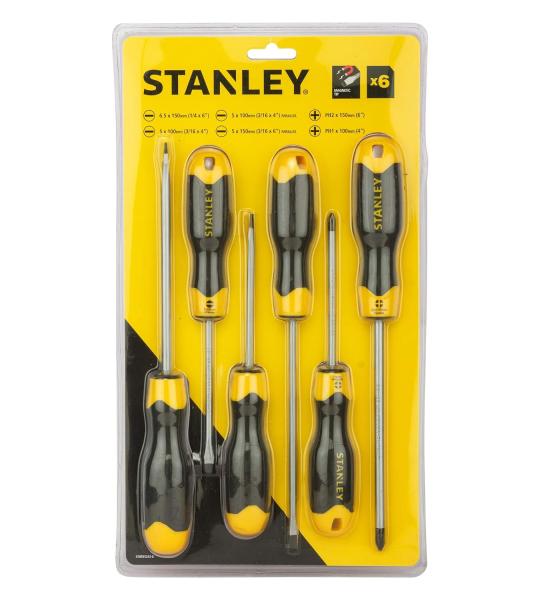 Stanley 6 Piece, Cushion Grip Screwdriver Set STHT65242-8