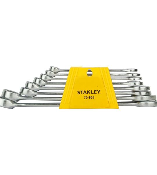 Stanley 8 pcs 8- 19 mm Chrome Vanadium Steel Combination Spanner Set (70-963E)
