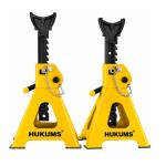 HUKUMS 3 Ton Car Jack Stand with Self Locking | Heavy Duty Mild Steel | Pack of 2