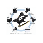 Hukums 1 Ton Heavy Duty Scissor Jack for Three-Wheelers & Compact Cars – Perfect Lifting Tool