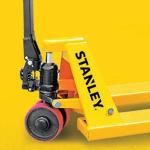 Stanley SXWT-CPT-20, Manual Hand Pallet Truck with 2000 kg Capacity, Hydraulic Pallet Jack with Heart Shaped Handle, Overflow Valve, Tandem Rollers, and a Three Position Pump Lever, Yellow