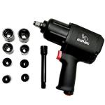 Elephant 1/2 Inch, 850 Nm Max. Torque Air Impact Wrench With 8 Sockets (IW-02)