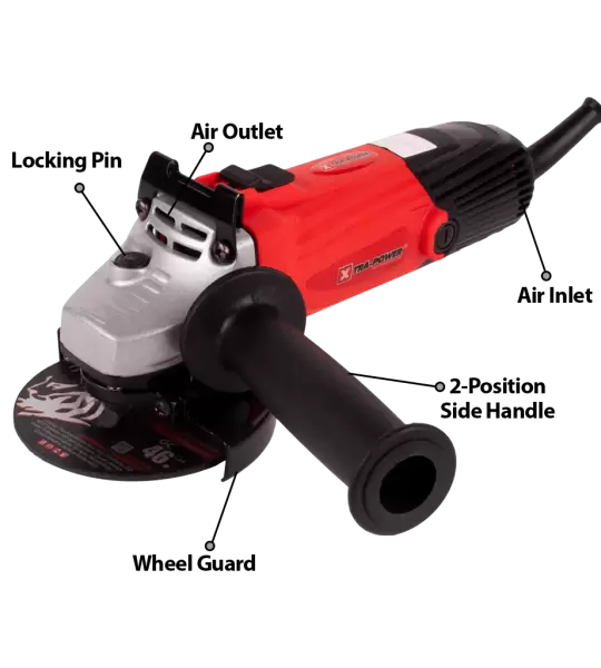 Xtra Power 100 mm 650 Watt Angle Grinder with Accessories, 11000 RPM (XPT 404)