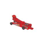 Classic 2.5 Ton Capacity Hydraulic Floor Trolley Jack for Hatchback Cars - Maximum Lifting Height 460 mm