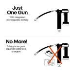 Groz Rechargeable Grease Gun with 3 Times More Power RGG/12L