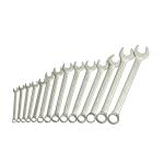 STANLEY 1-87-038 Chrome Vanadium Steel Slimline Metric Combination Spanner Set (Silver 14-Pieces)