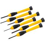 STANLEY 66-052 Bi Material Handle Precision Screwdriver Set (6 Piece),