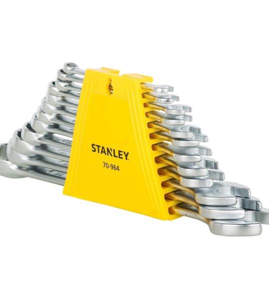 Stanley 12 pcs 6 - 22 mm Chrome Vanadium Steel Combination Spanner Set (70-964E)