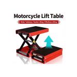 HUKUMS 1100 lbs Motorcycle Scissor Lift Jack – Wide Deck Bike Repair Stand for Scooter & Motorcycles