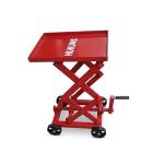 Hukums Heavy Duty Mechanical Double Scissor Type Gear Box Trolley Jack 30MM | Manual Lift Table