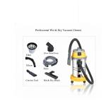 Hukums 20L Wet & Dry Vacuum Cleaner | 1500W Copper Motor, Heavy-Duty Industrial Cleaner with 1-Year Warranty