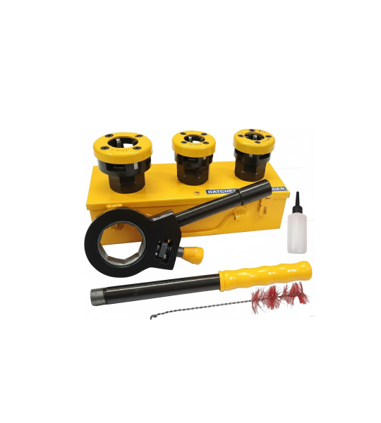Hukums Ratchet Pipe Threader Set (½, ¾, 1) | Heavy Duty Manual Threading Tool