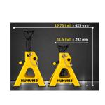 HUKUMS 3 Ton Car Jack Stand with Self Locking | Heavy Duty Mild Steel | Pack of 2