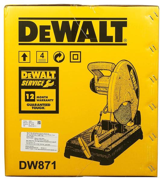 Dewalt 355 mm Chop Saw, 2200 Watt 3800 RPM Speed (DW871)