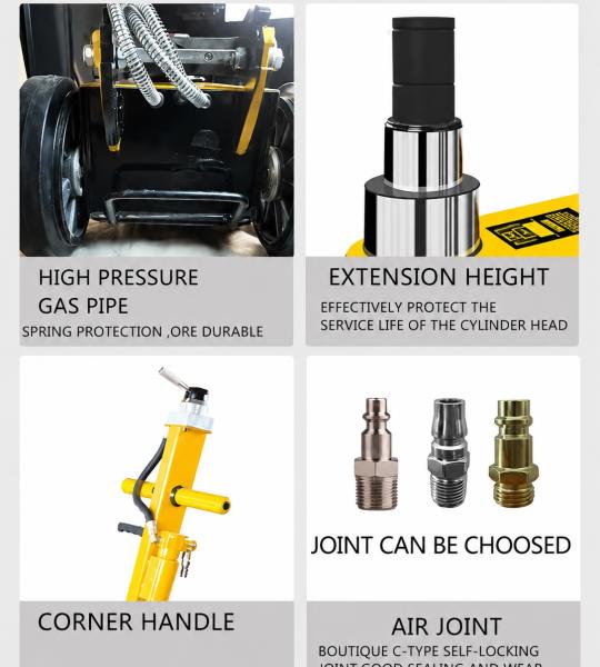 Hukums 80/40 Ton Pneumatic Air Hydraulic Jack | 515 mm Lift Height | 0.8–1.2 MPa Air Pressure | Heavy Duty