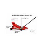 Driger 4 Ton Hydraulic Trolley Jack | Heavy Duty Car Floor Jack for Commercial & Garage Use