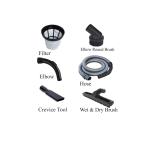 Elephant 35 Litre Wet & Dry Industrial Vacuum Cleaner | 1500W, 200 mbar Suction