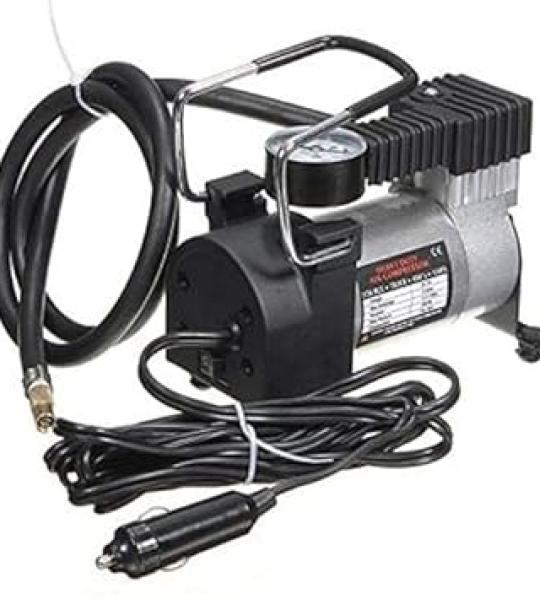 Elephant 12V Electronic Car Tyre Inflator Pump With Copper Winding Motor and Aluminium Body (AP-01)