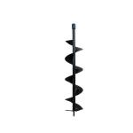 Hukums 8 Inch Single Spiral Earth Auger Drill Bit – 2.5 Feet Post Hole Digger Attachment