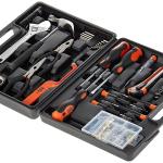 BLACK+DECKER BMT126C Compact Hand Tool Kit (126-Piece) for Household DIY & Emergency Maintenance, 6 Months Warranty