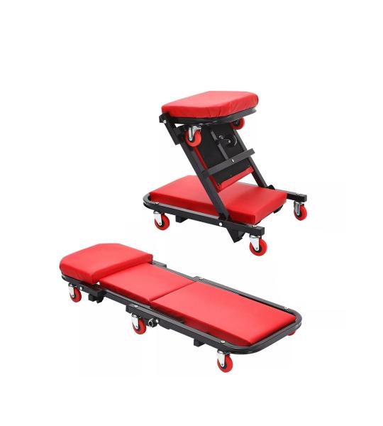 HUKUMS 40 Inch 2-in-1 Car Creeper Cum Stool | Foldable Creeper Seat for Garage & Workshop
