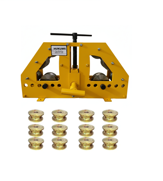 Hukums Radius Manual Pipe Bending Machine 1/2″–2″ | Heavy Duty 6mm Round Pipe Bender with 12 Dies