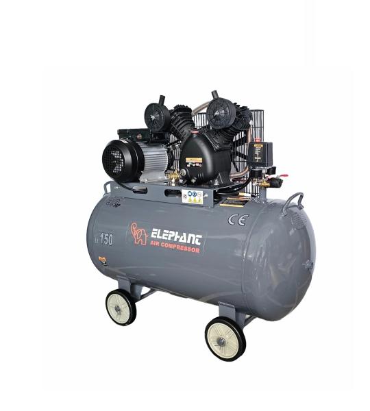Elephant AC-150 3 HP 150 Litre Lubricated Air Compressor with 100% Copper Winding Motor Heavy Duty