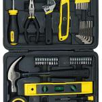 STANLEY STHT74981 Small Home Tool Kit For Home & DIY Use(47-pieces) - Includes Screwdriver, Hammer, Wrench, Pliers, Measurement Tape, Knife, Magnetic Drivers, Tool Box