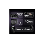 Robotek Airmute ANC TWS Earbuds | Bluetooth 5.3, Active Noise Cancellation, 40H Playtime, LED Display