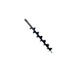 Hukums 8 Inch Single Spiral Earth Auger Drill Bit – 2.5 Feet Post Hole Digger Attachment