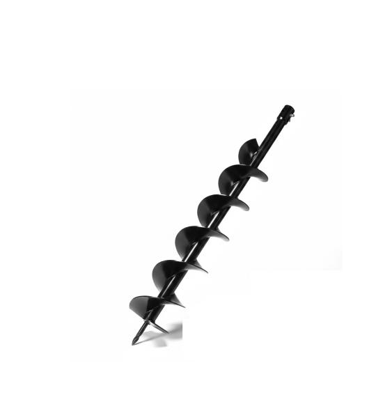 Hukums 4 Inch Single Spiral Earth Auger Drill Bit – 2.5 Feet Post Hole Digger Attachment