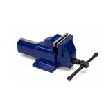 Hukums Engineer Bench Vice Steel 4 Inch 100mm | Heavy Duty Fixed Base Steel Vice