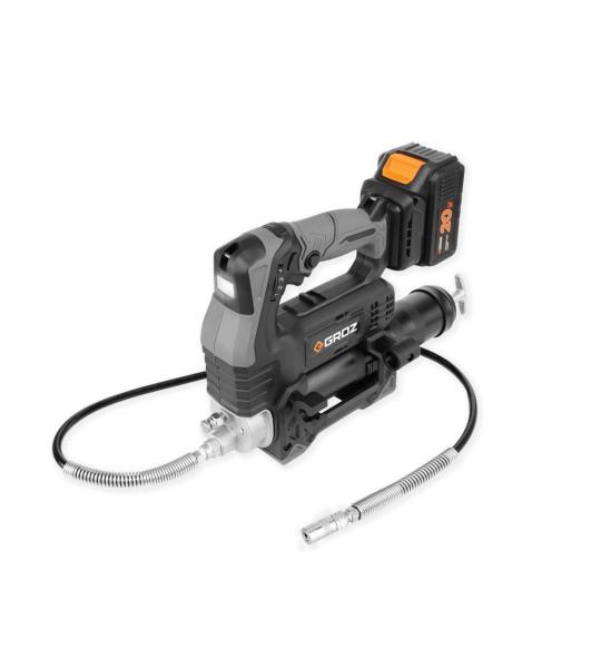 Groz BGG/20-4/L1/EU 20V Battery Powered Grease Gun | Cordless 400gm Grease Gun