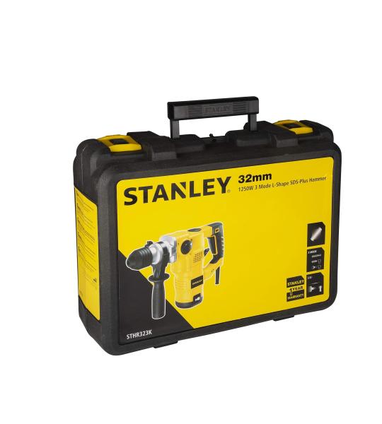 Stanley STHR323K 32mm 1250W 3 Mode SDS-Plus Rotary Hammer Drill L-Shape 850 RPM Professional Hammer Drill