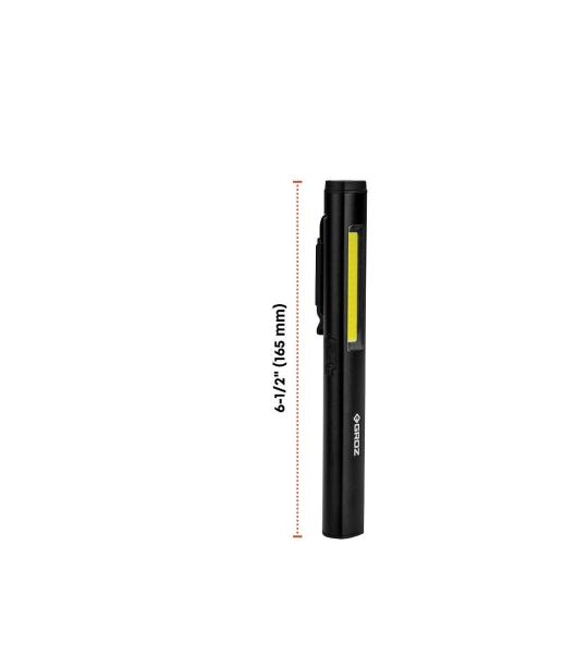 Groz LED/175 UV & Laser Penlight 5W COB Rechargeable Inspection Light with UV Light & Laser Pointer