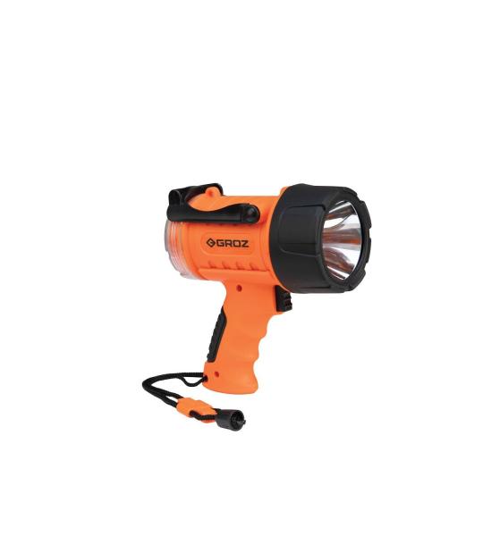 Groz LED/402 Waterproof Spotlight 700 Lumens Rechargeable LED Torch with 3.7V Li-ion Battery & DC Car Charger