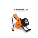 Groz LED/402 Waterproof Spotlight 700 Lumens Rechargeable LED Torch with 3.7V Li-ion Battery & DC Car Charger