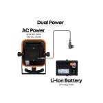 Groz LED/670 Dual Power 30W COB Rechargeable Work Floodlight | 2800 Lumens LED Work Light