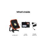 Groz LED/670 Dual Power 30W COB Rechargeable Work Floodlight | 2800 Lumens LED Work Light