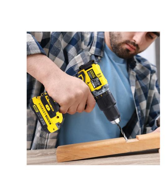 Stanley FATMAX SBD715D2K 20V Brushless Cordless Hammer Drill with 2x2.0Ah Batteries, 13mm Chuck & LED Worklight