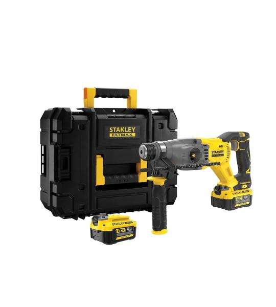 Stanley FATMAX SBH900M2K-B1 20V Brushless Cordless Rotary Hammer Drill 20mm with 2x4.0Ah Batteries & Charger