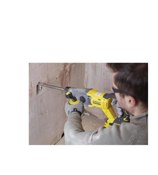 Stanley FATMAX SBH900M2K-B1 20V Brushless Cordless Rotary Hammer Drill 20mm with 2x4.0Ah Batteries & Charger