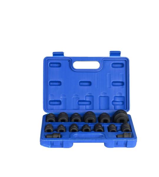 Elephant 1/2 Inch Drive Impact Socket Set 15 Pcs | 6 Point CR-V Heavy Duty Socket Set