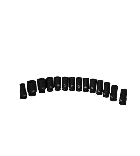 Elephant 3/4 Inch Drive Deep Impact Socket Set 14 Pcs | 6 Point Heavy Duty CR-V Long Sockets