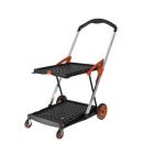 BLACK+DECKER BXWT-H204 Double Platform Trolley and Basket 40+20Kg Capacity, Black and Orange Colour